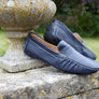 NAVY LEATHER LOAFERS